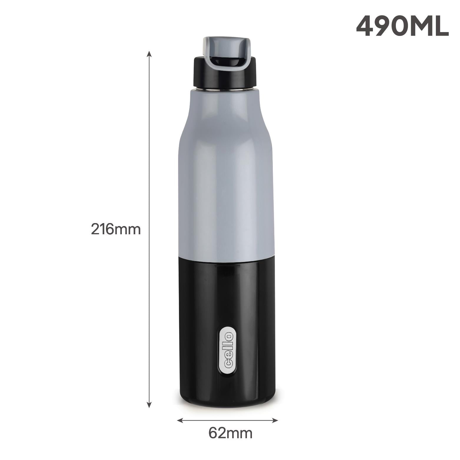 Puro Steel X Felix 600 Insulated Bottle, 490 ml Grey / 490 ml