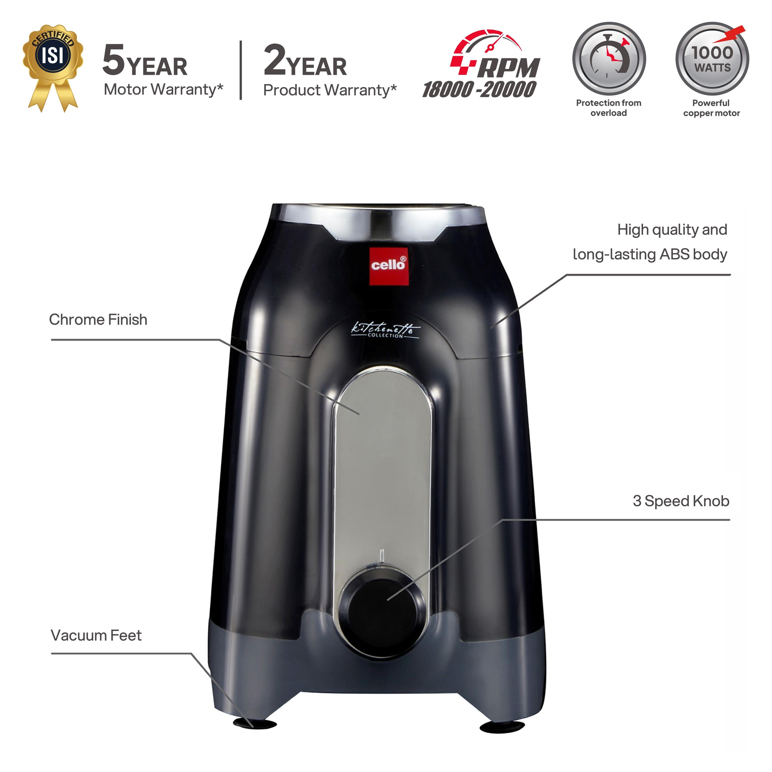 Discovery Chef Grind N Mix, 1000 watts, 5+1 Jars