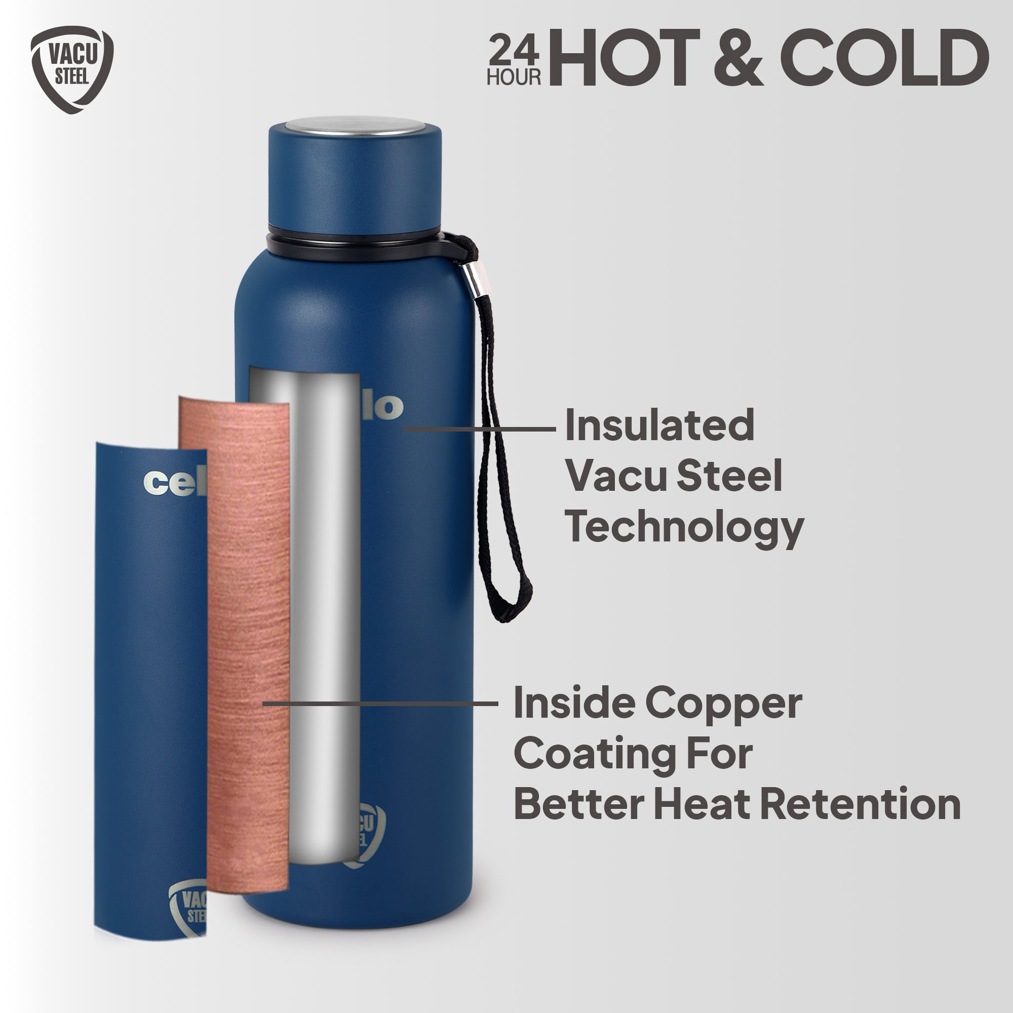 Duro Kent Thermosteel Flask Dark Blue / 900ml
