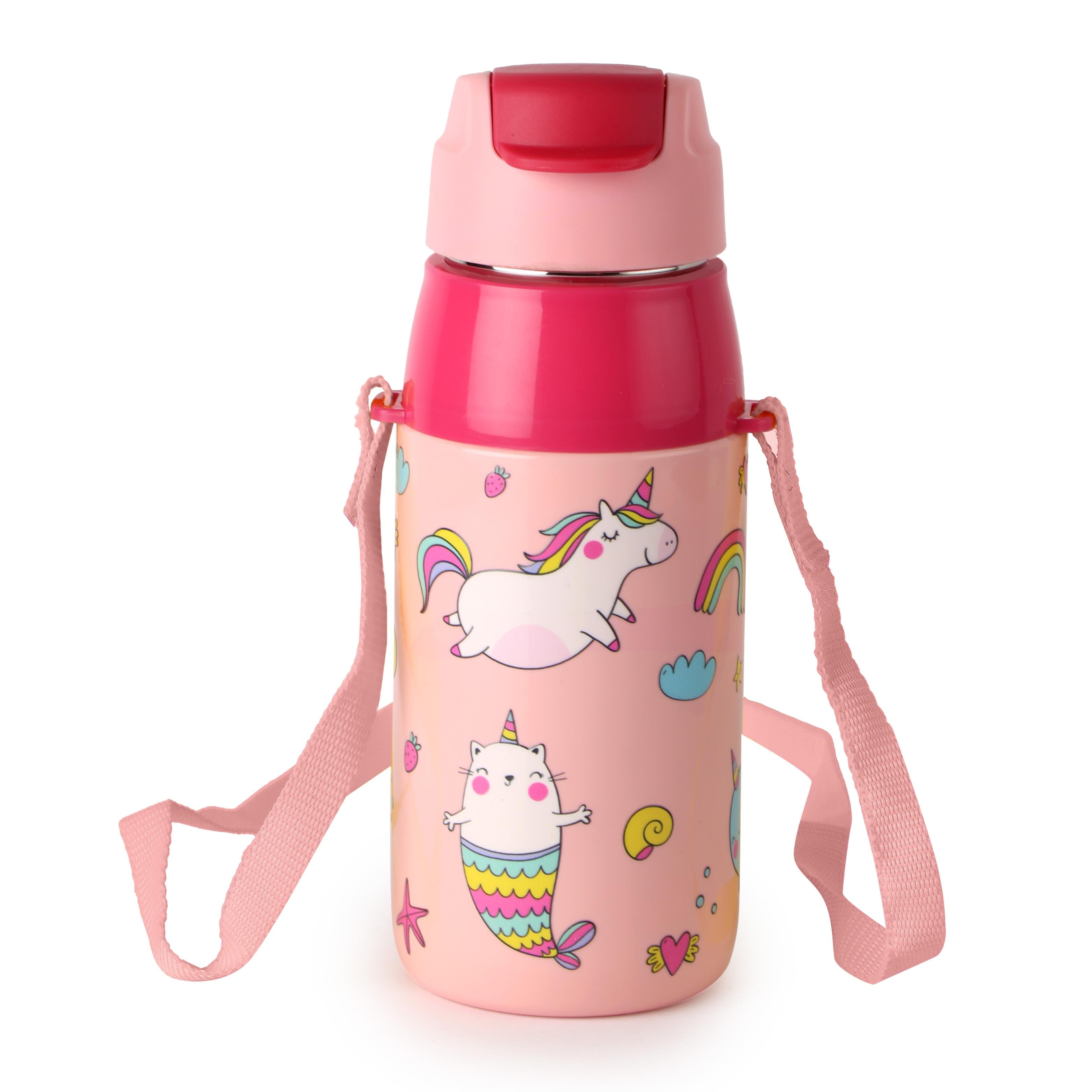 Era 3D Design Insulated Kids Water Bottle, 400ml Pink Parade