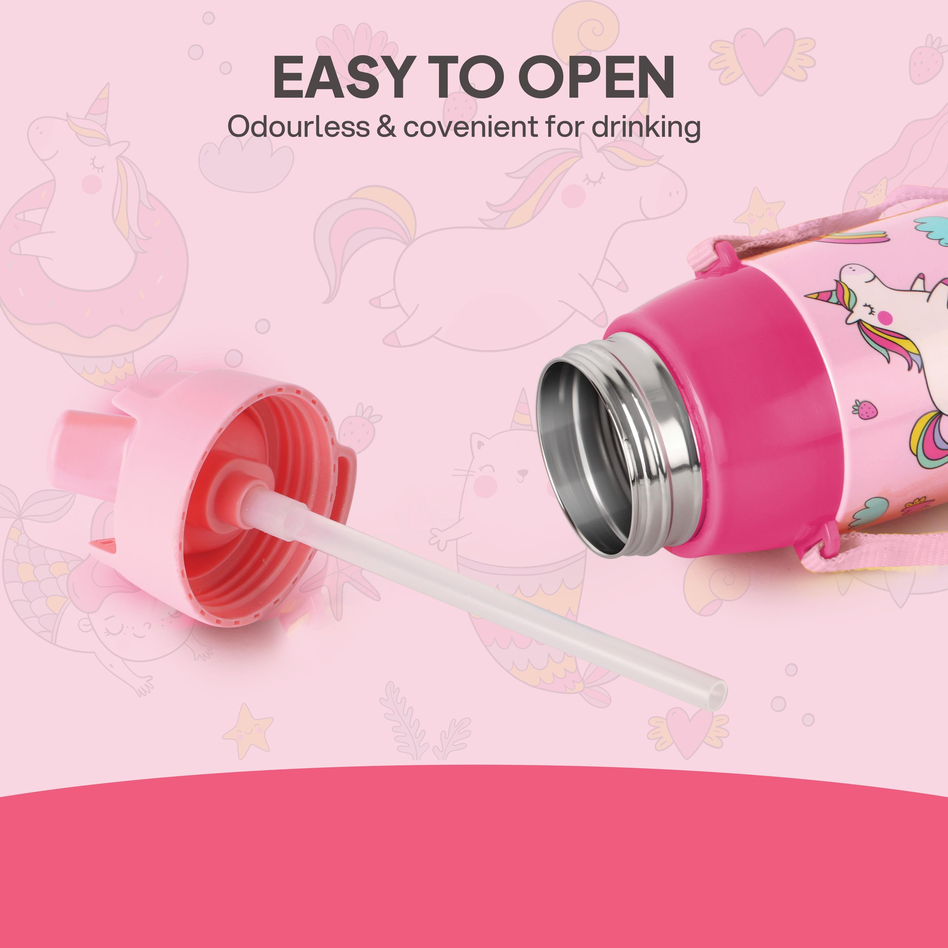 Era 3D Design Insulated Kids Water Bottle, 400ml Pink Parade