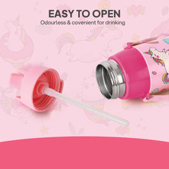 Era 3D Design Insulated Kids Water Bottle, 400ml Pink Parade