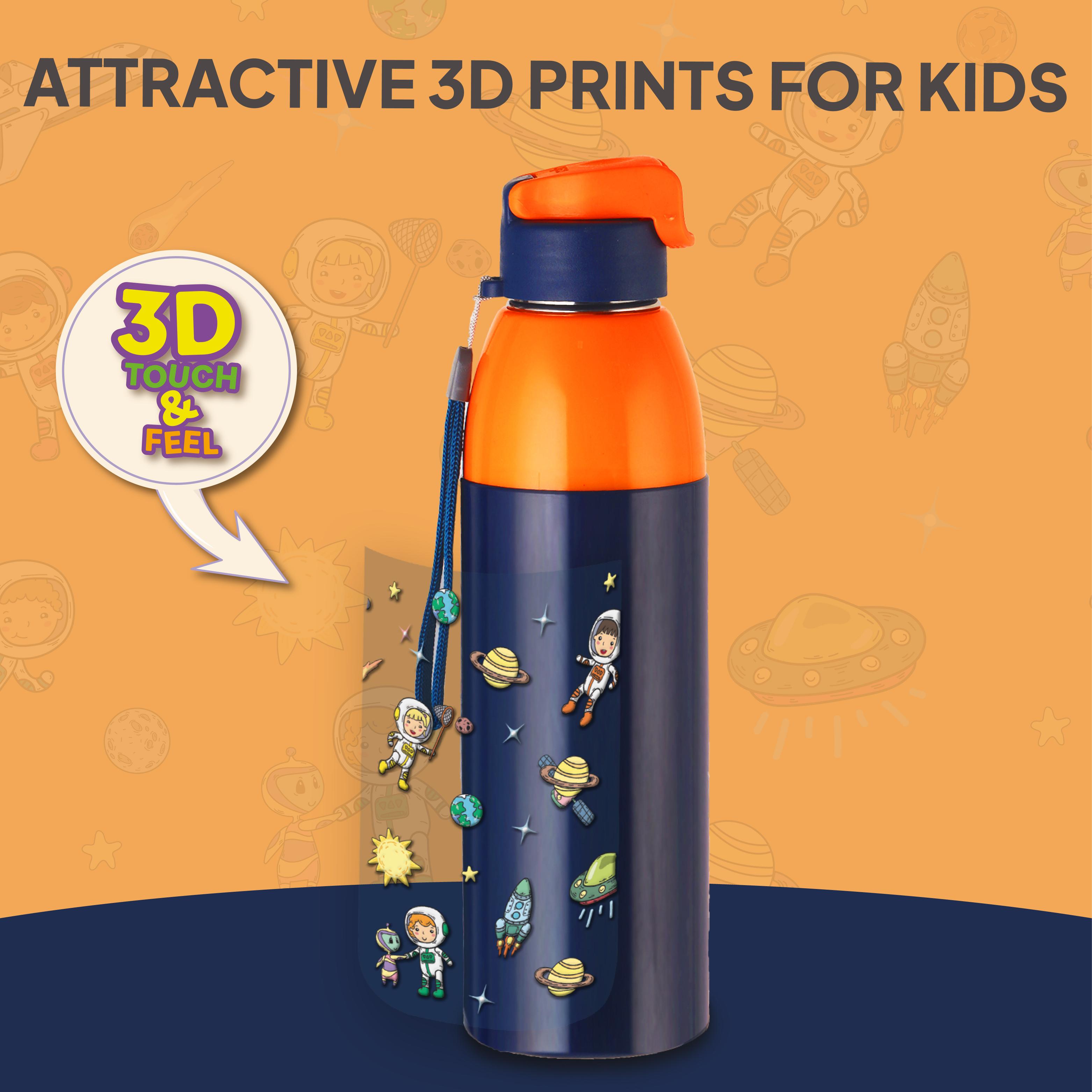 Uranus 3D Design Insulated Kids Water Bottle, 600ml Cosmic Explorer