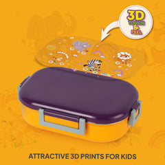 Apollo 3D Design Insulated Kids Lunch Box, 700ml Wild Wheels