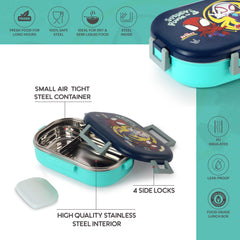 Apollo 3D Design Insulated Kids Lunch Box, 700ml Web Warriors