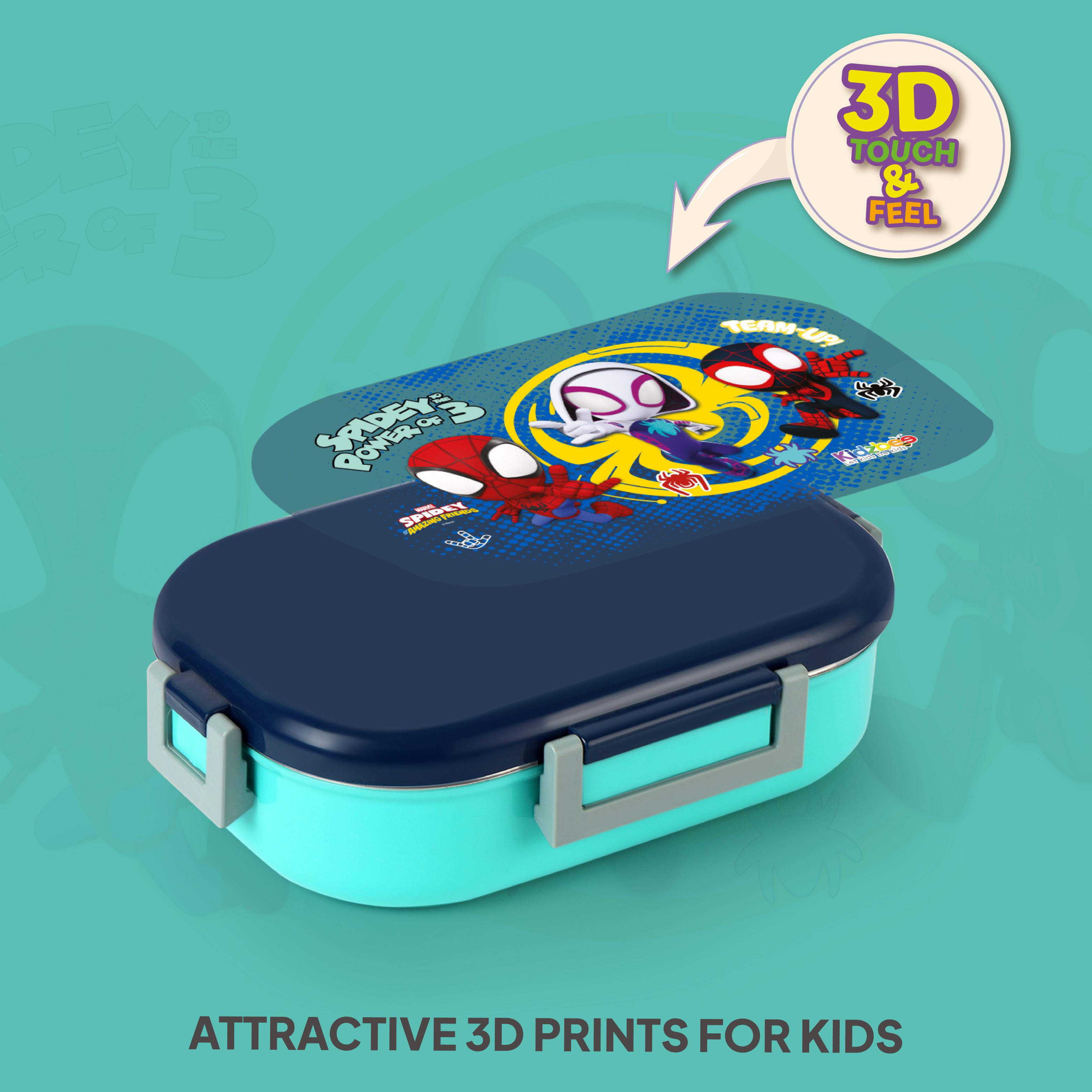 Apollo 3D Design Insulated Kids Lunch Box, 700ml Web Warriors