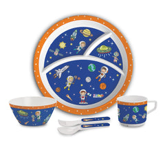 Cosmic Explorer Kids Melamine Meal, Set of 5 Trioplate