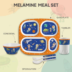 Cosmic Explorer Kids Melamine Meal, Set of 5 Quadmeal