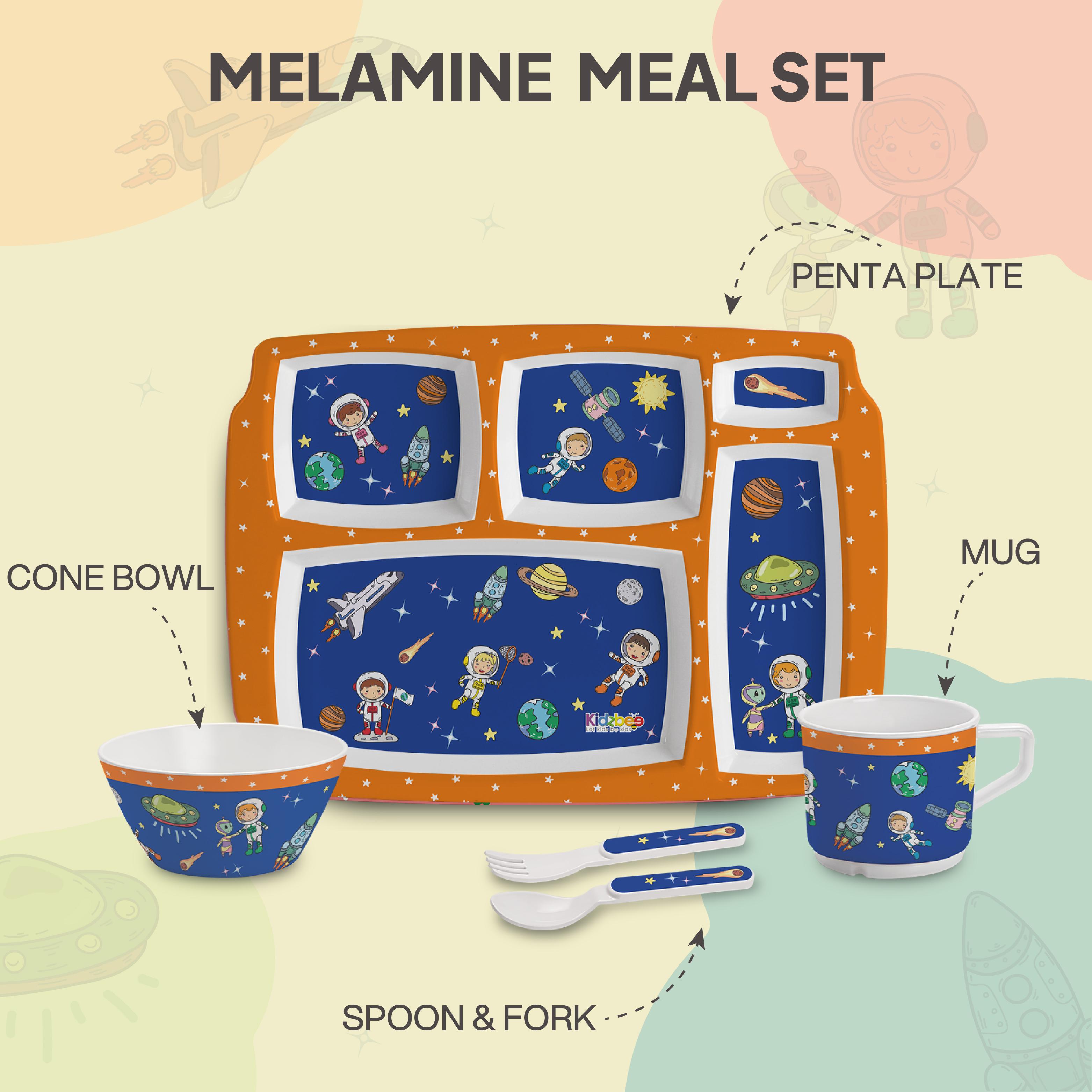 Cosmic Explorer Kids Melamine Meal, Set of 5 Pentameal