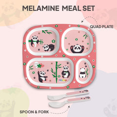 Bamboo Buddies Kids Melamine Meal, Set of 3 Quadmeal