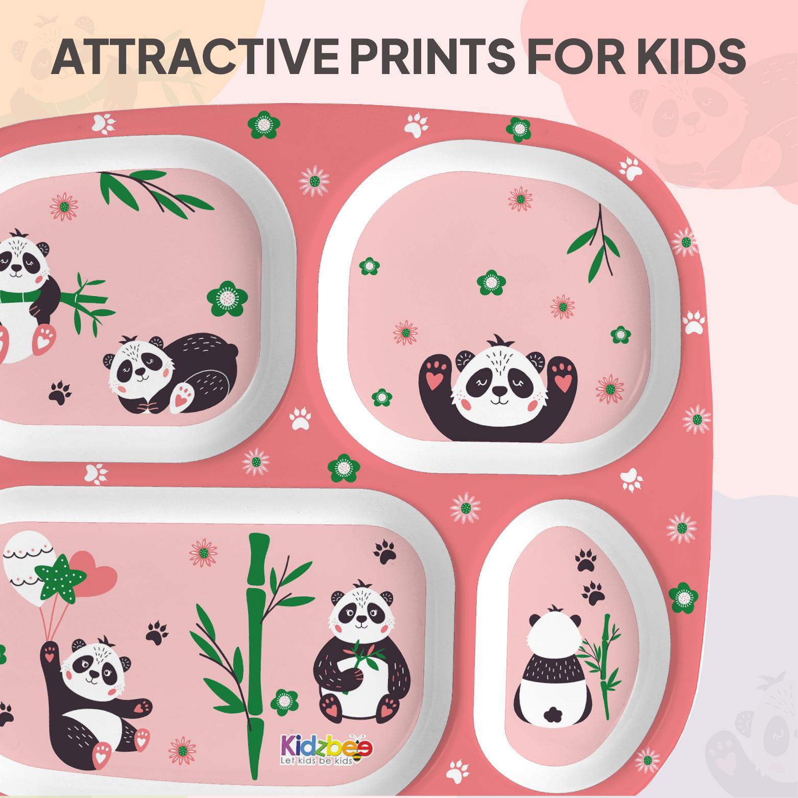 Bamboo Buddies Kids Melamine Meal, Set of 3 Quadmeal