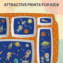Cosmic Explorer Blue Kids Melamine Meal, Set of 3 Pentameal