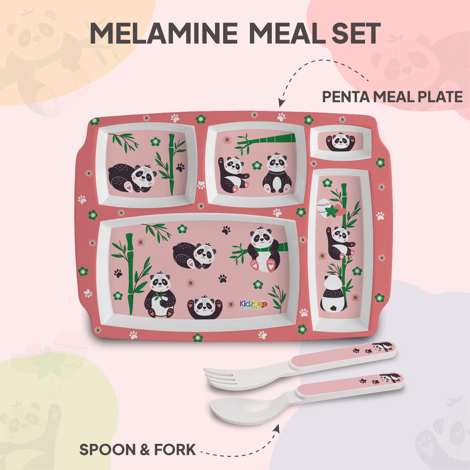 Bamboo Buddies Kids Melamine Meal, Set of 3 Pentameal