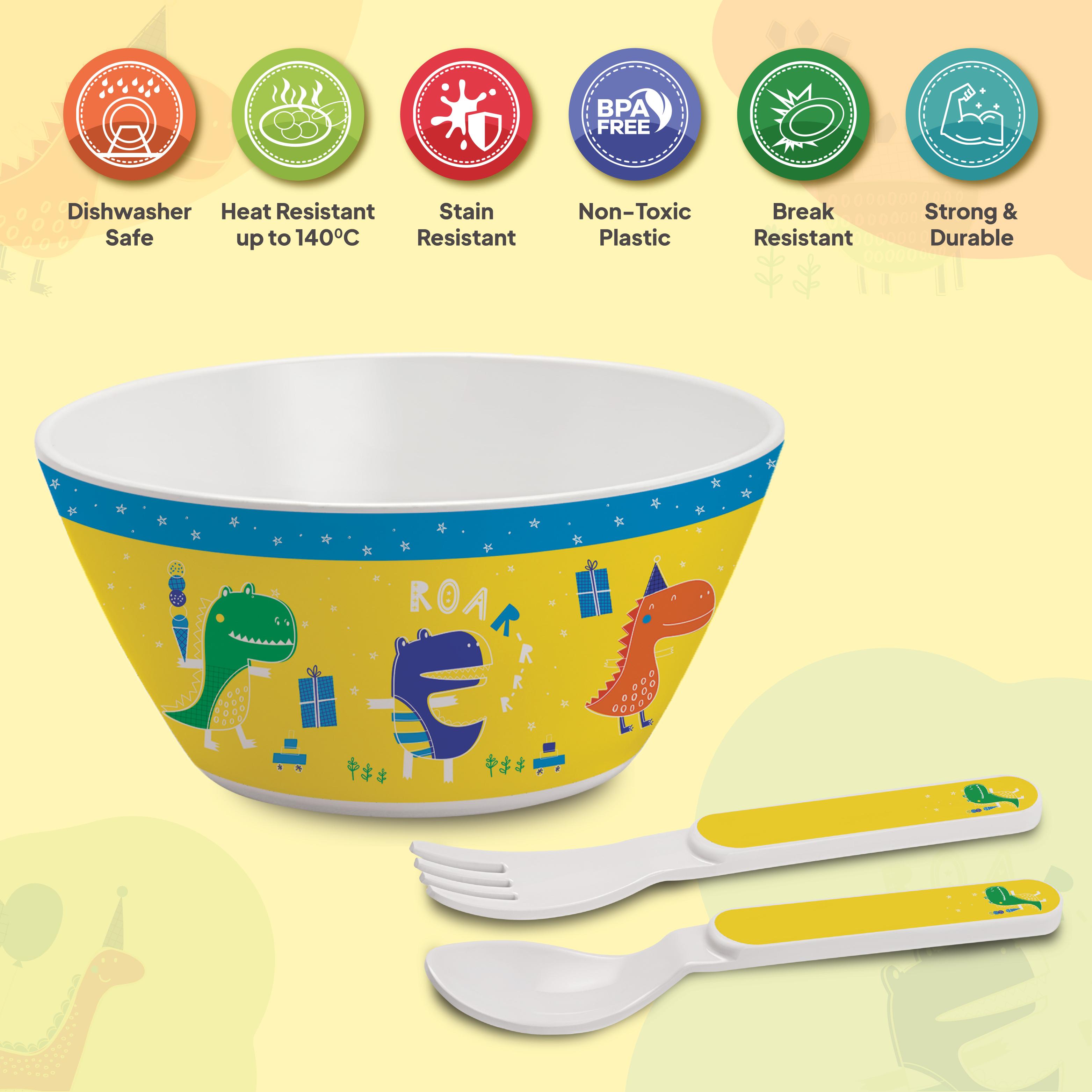 Cone Kids Melamine Bowl, Set of 3 Dino Party