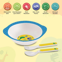 Cereal Kids Melamine Bowl, Set of 3 Dino Party