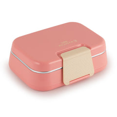 Pioneer Insulated Inner Steel Lunch Box with Fork and Spoon Pink