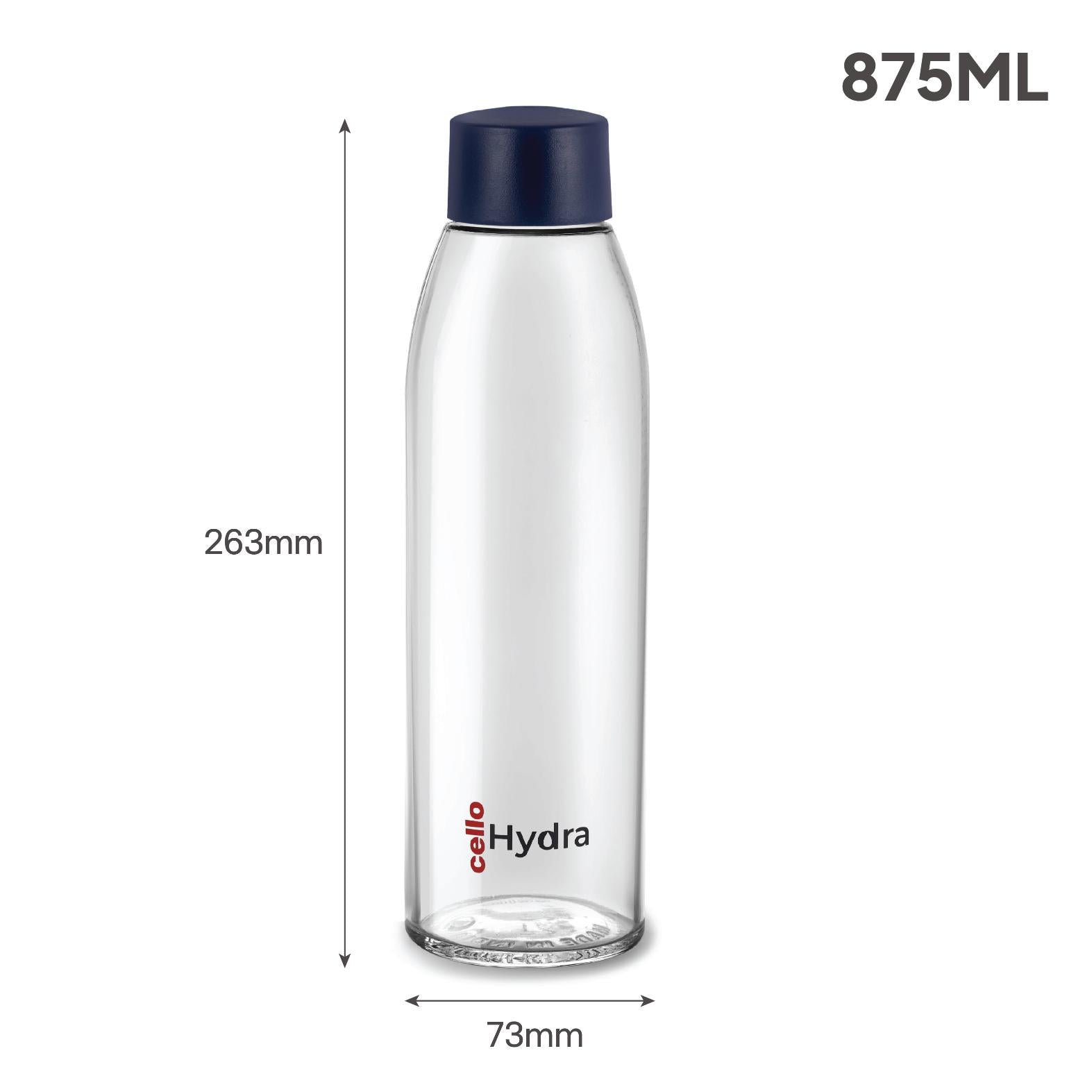 Hydra Glass Bottle 900ml Blue