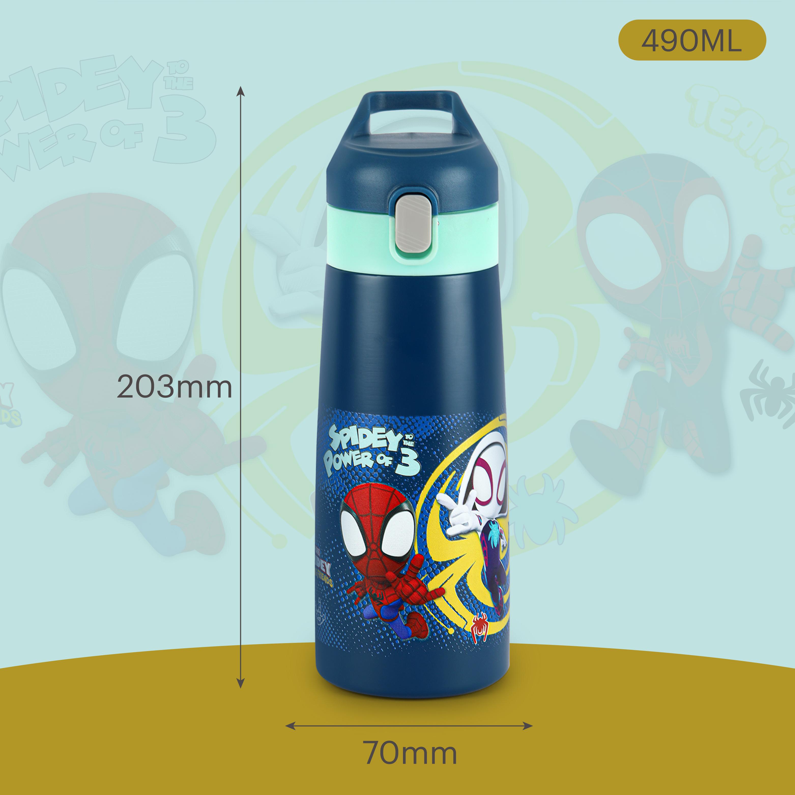 Gulp 3D Touch & Feel One Click Push Thermosteel Flask, 490 ml Web Warriors