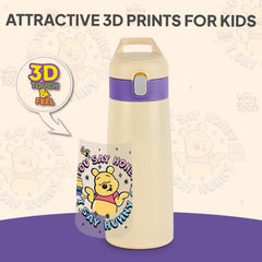 Gulp 3D Touch & Feel One Click Push Thermosteel Flask, 490 ml Hunny Bear