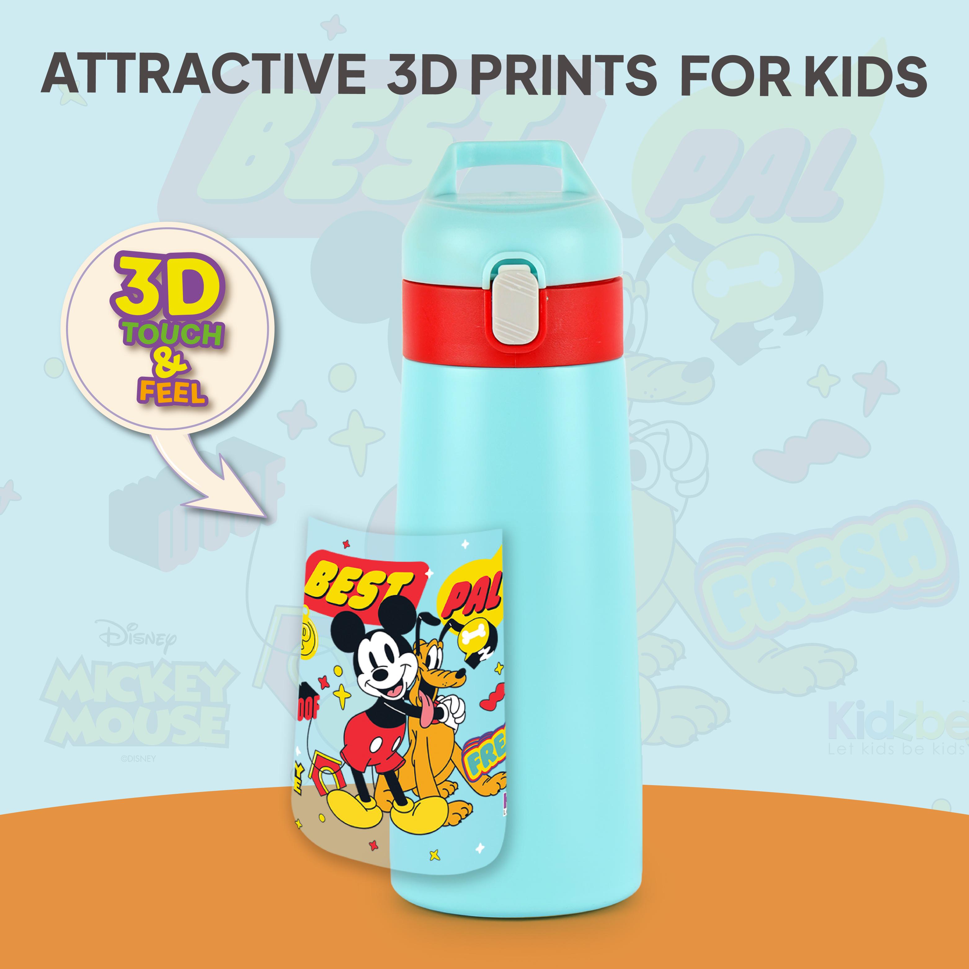 Gulp 3D Touch & Feel One Click Push Thermosteel Flask, 490 ml Best Pals