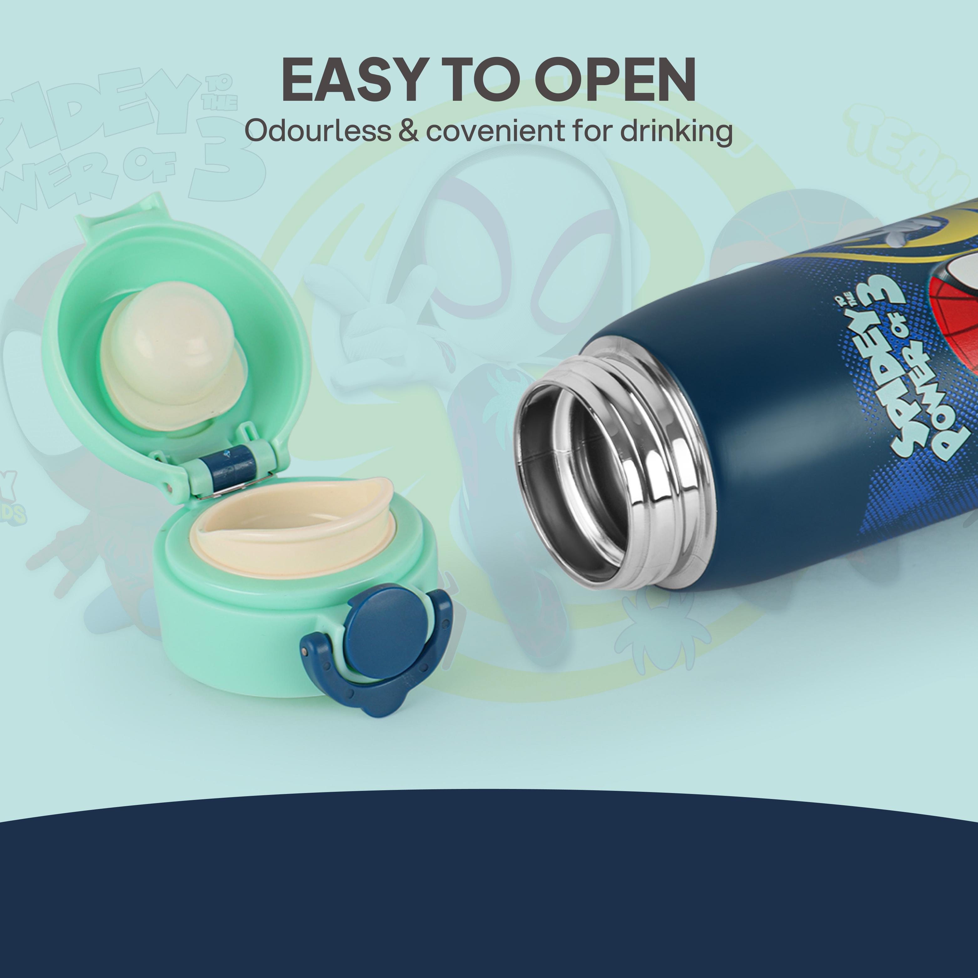 Giggle 3D Touch & Feel Sipper Thermosteel Flask, 380 ml Web Warriors