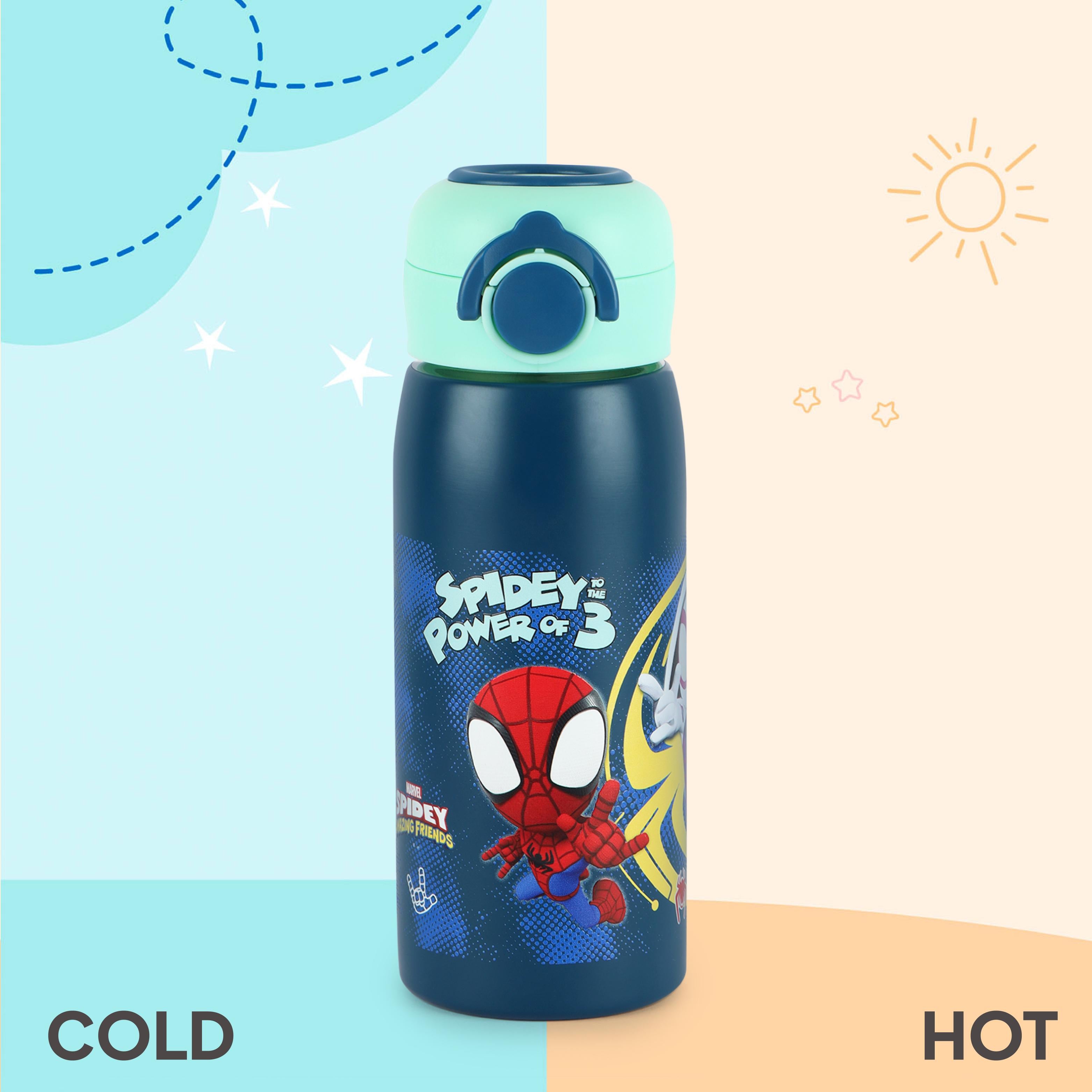 Giggle 3D Touch & Feel Sipper Thermosteel Flask, 380 ml Web Warriors