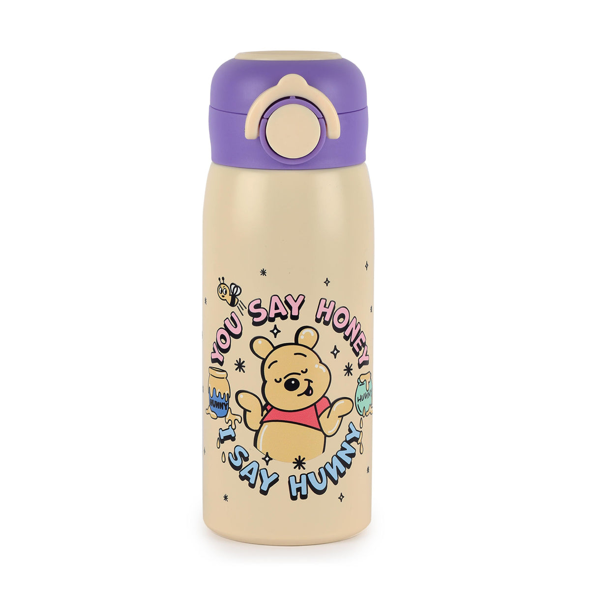 Giggle 3D Touch & Feel Sipper Thermosteel Flask, 380 ml Hunny Bear