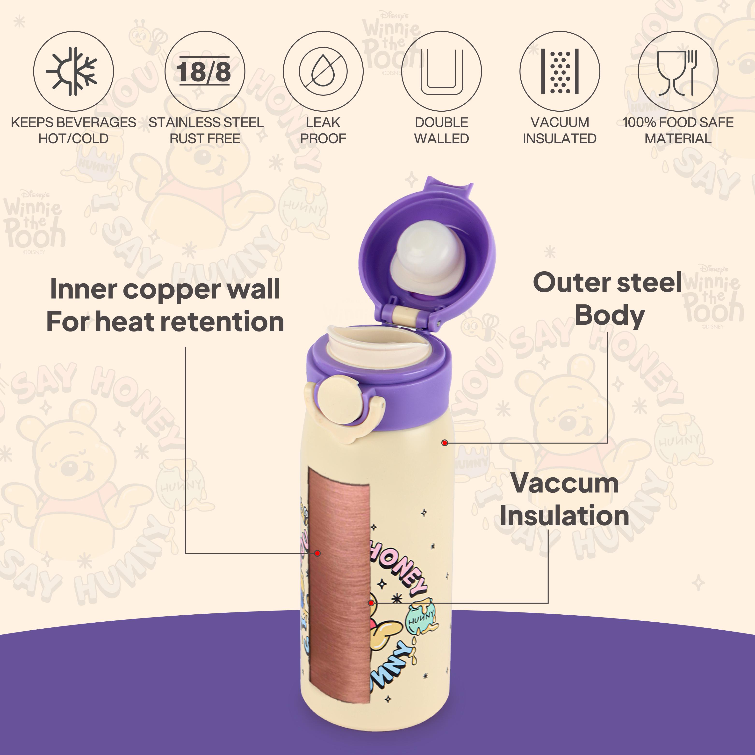 Giggle 3D Touch & Feel Sipper Thermosteel Flask, 380 ml Hunny Bear