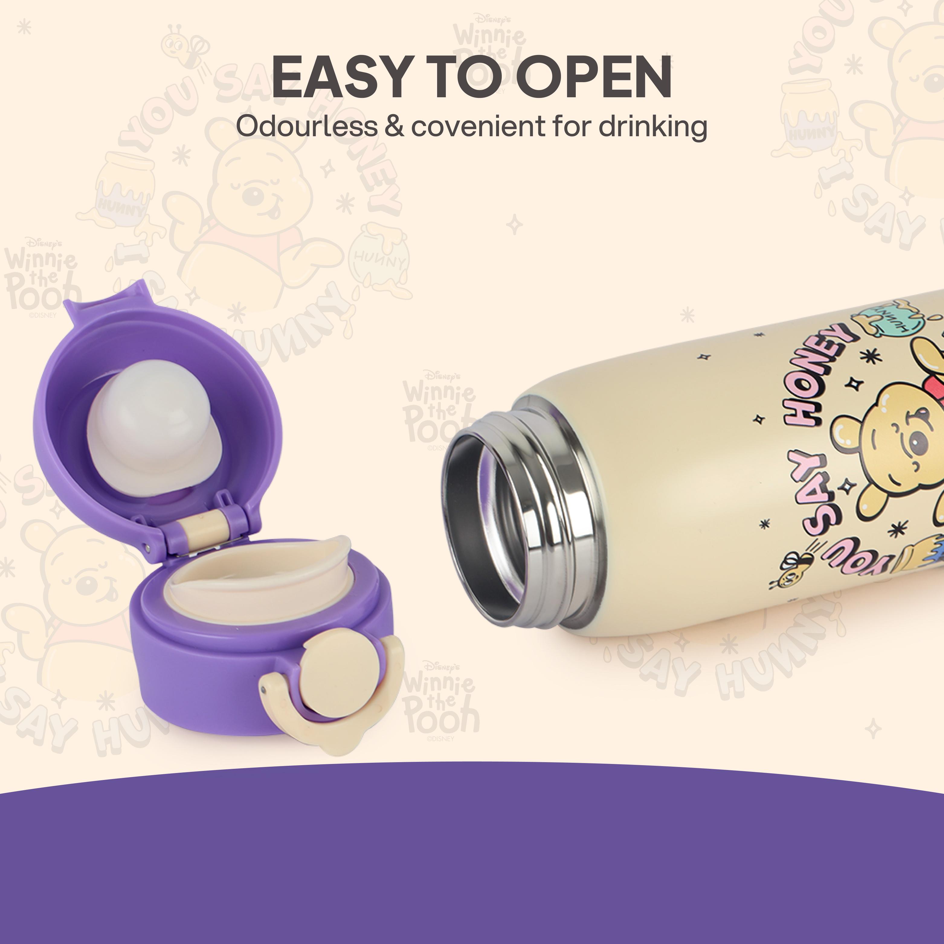 Giggle 3D Touch & Feel Sipper Thermosteel Flask, 380 ml Hunny Bear