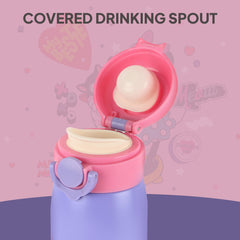 Giggle 3D Touch & Feel Sipper Thermosteel Flask, 380 ml Cuddle Buddies