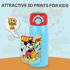 Giggle 3D Touch & Feel Sipper Thermosteel Flask, 380 ml Best Pals