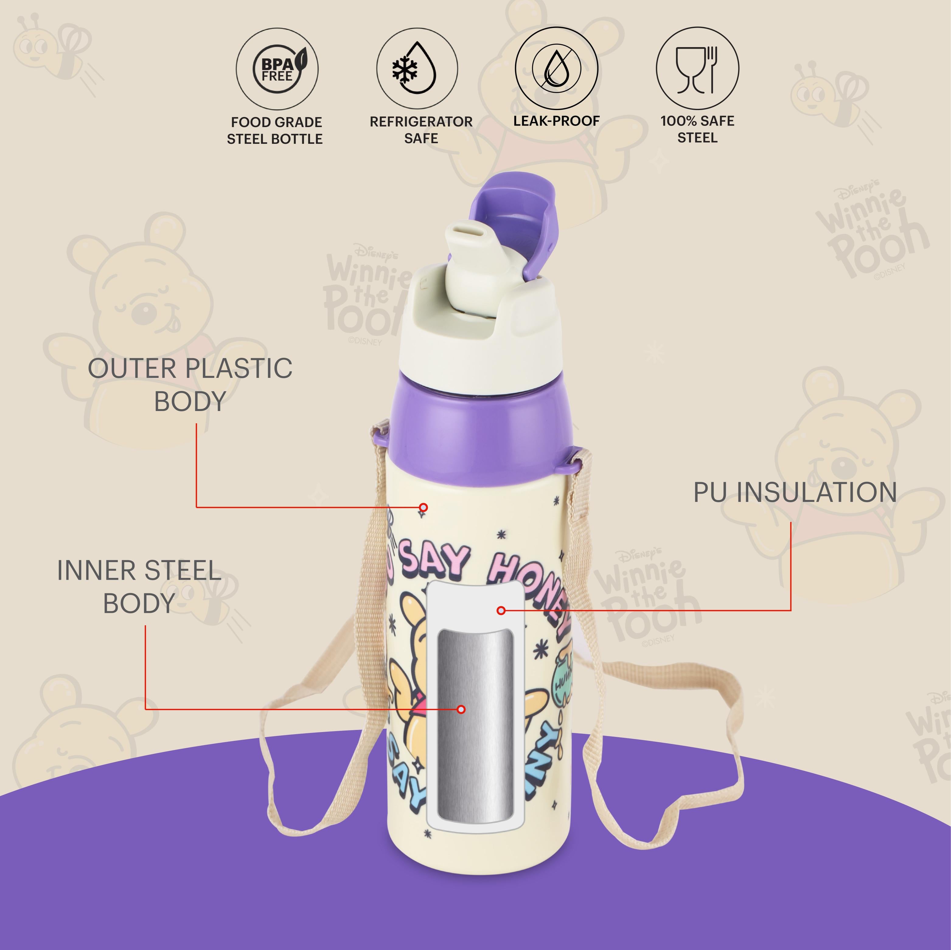 Era 3D Design Insulated Kids Water Bottle, 520ml Hunny Bear