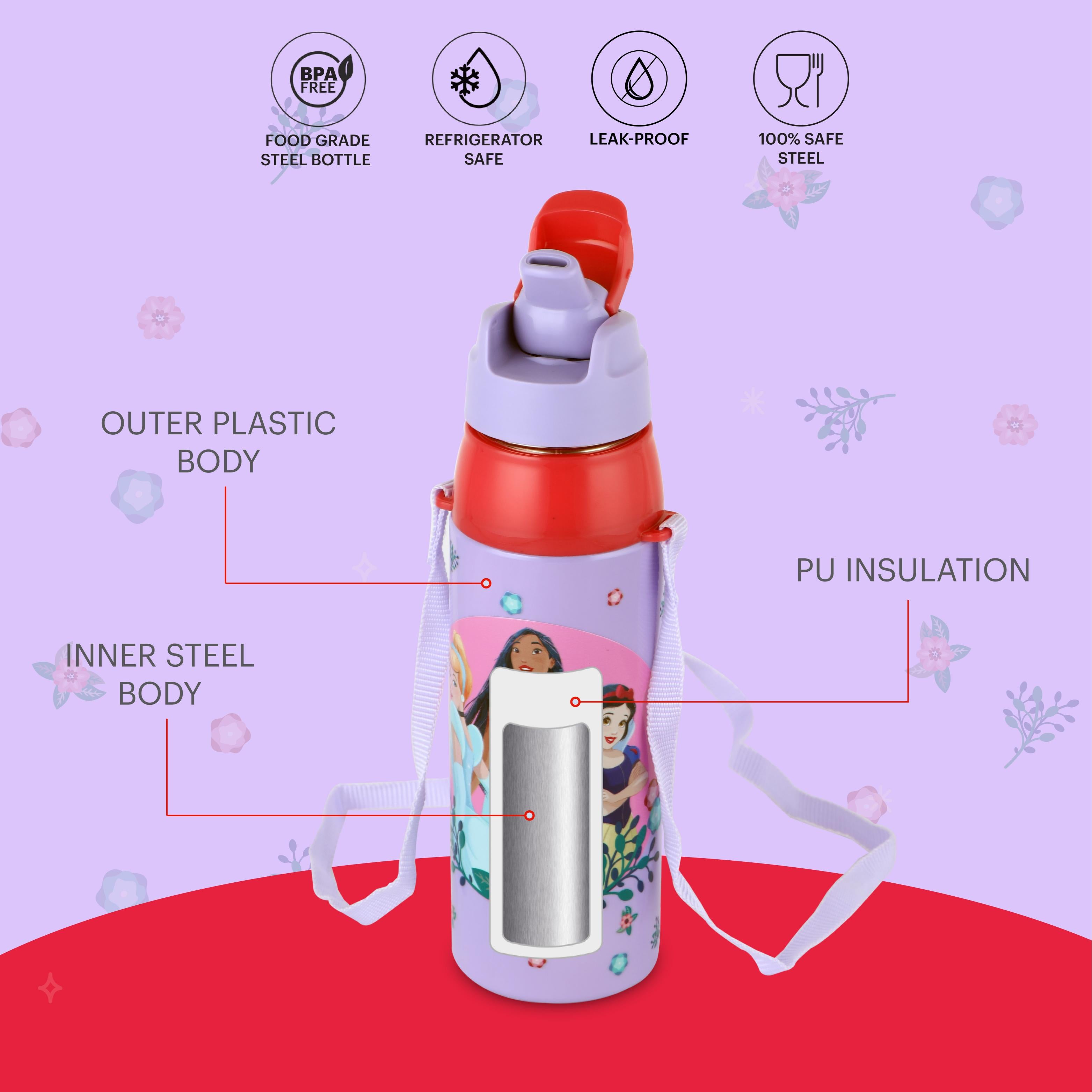 Era 3D Design Insulated Kids Water Bottle, 520ml Dream Weavers