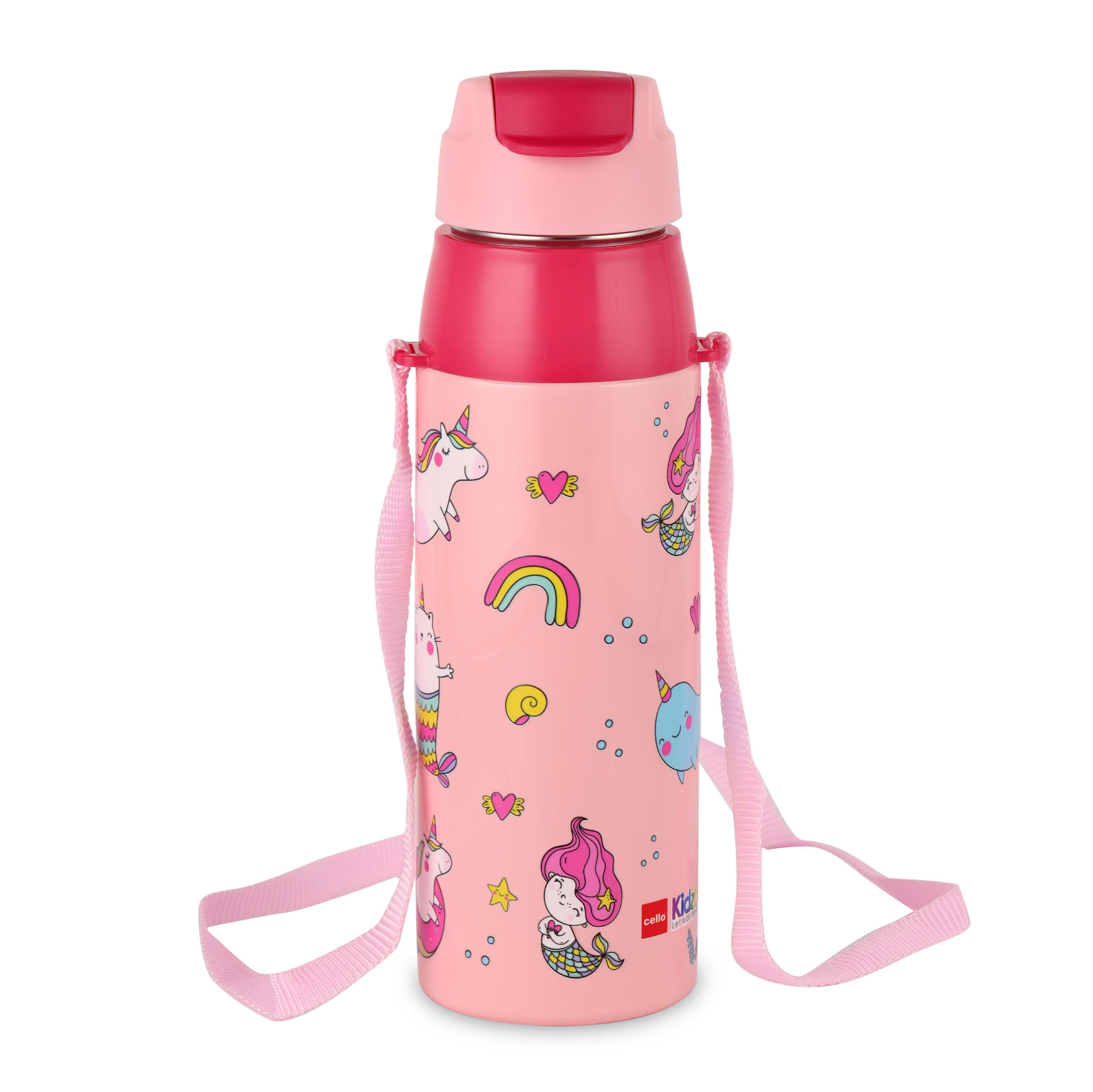 Era 3D Design Insulated Kids Water Bottle, 520ml Pink Parade