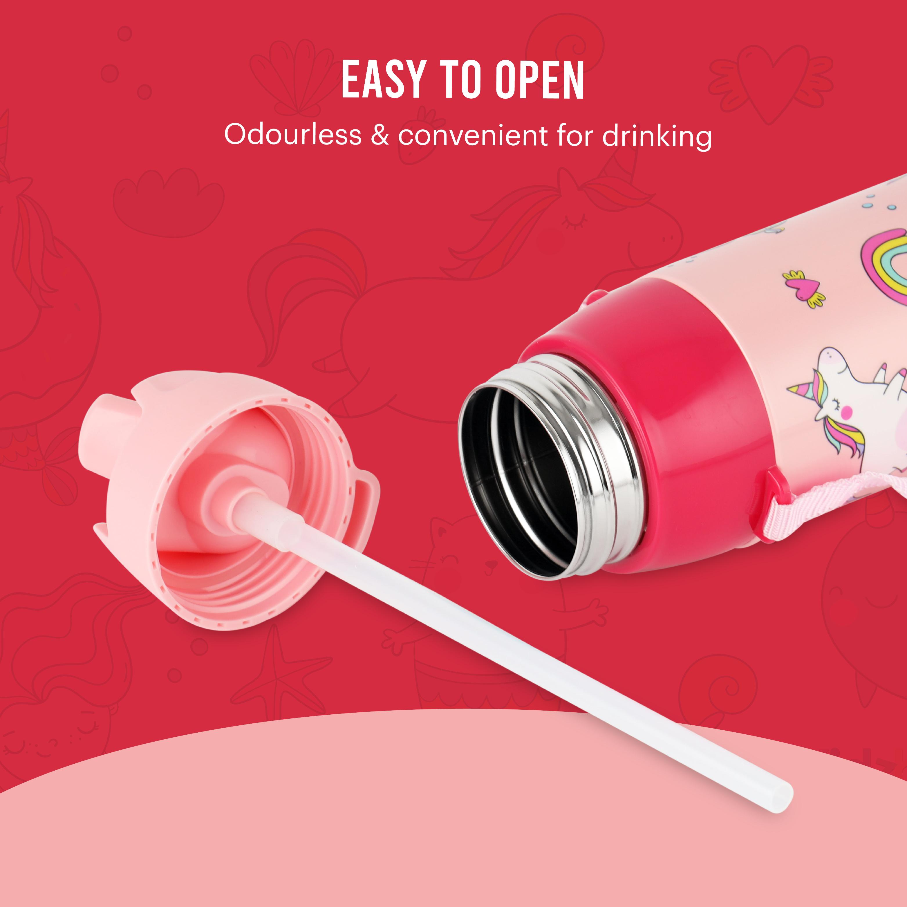 Era 3D Design Insulated Kids Water Bottle, 520ml Pink Parade