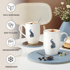 Mor Platinum Mug, Aura Series, Set of 2