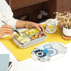 Zoom Insulated Inner Steel Lunch Box Grey