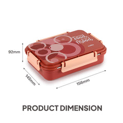 Zoom Insulated Inner Steel Lunch Box Dark Brown