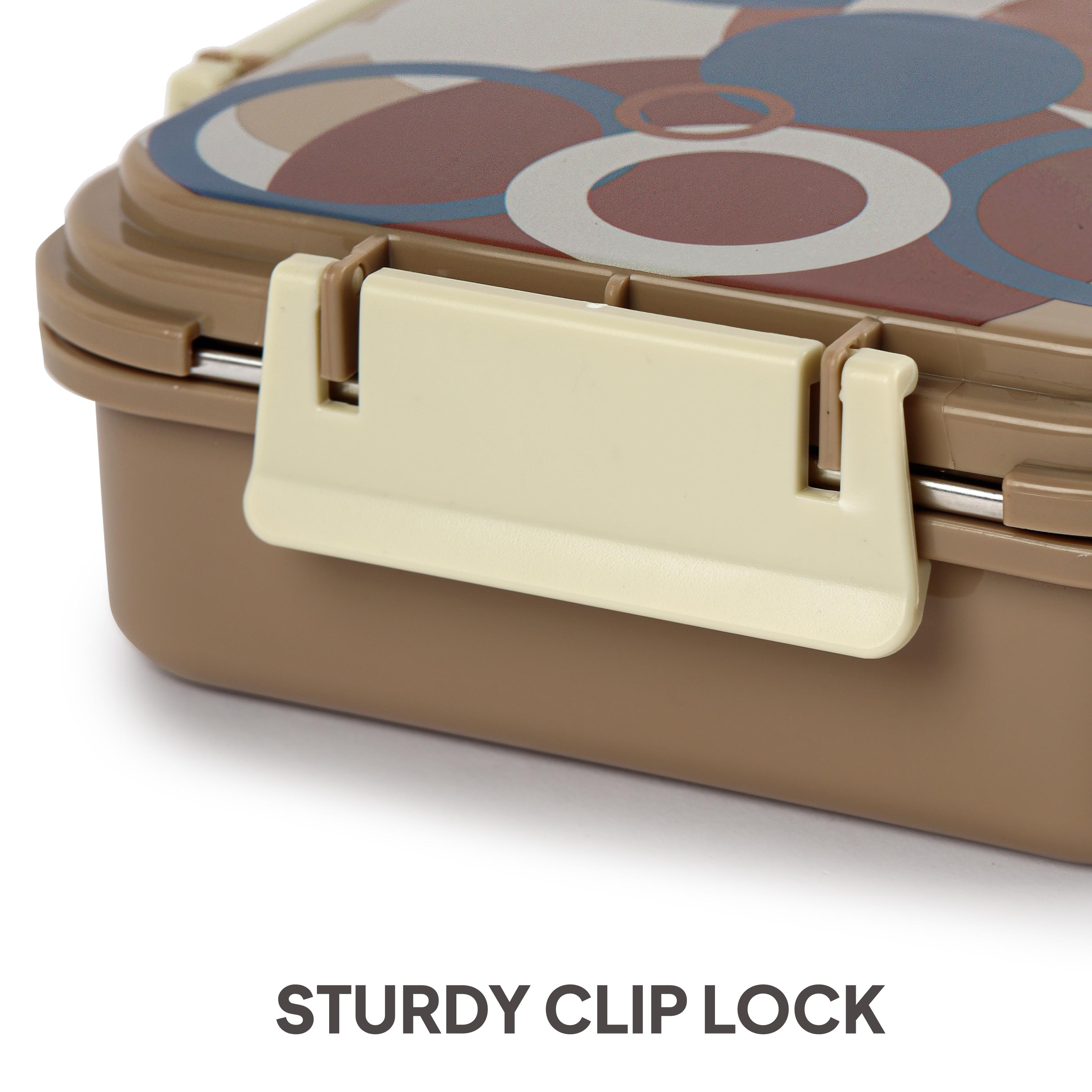 Zoom Insulated Inner Steel Lunch Box Light Brown