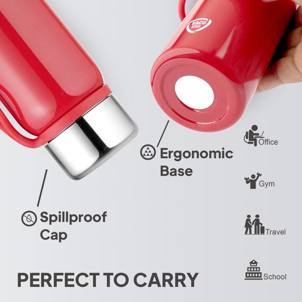 Glitz Thermosteel Red Flask, 300 ml Red