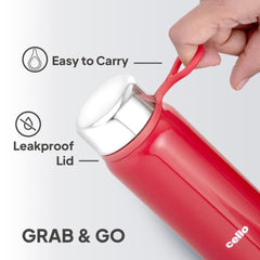 Glitz Thermosteel Red Flask, 300 ml Red
