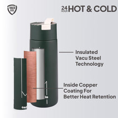 Duke Thermosteel Flask, 400 ml Military Green