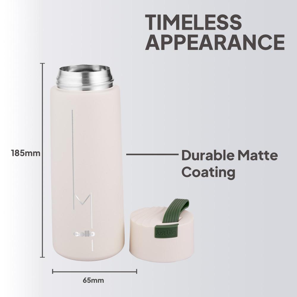 Duke Thermosteel Flask, 400 ml Creamy White