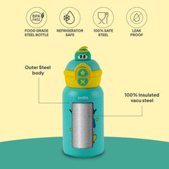 Duo Panda 500 Kids Flask, 526 ml Mint Green