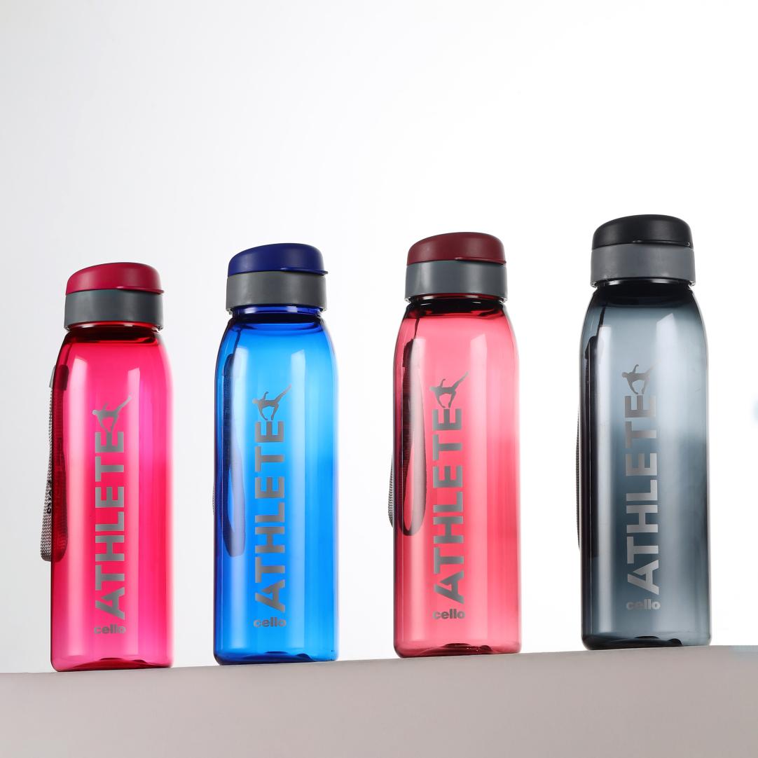 Athlete PET water Bottle 800ml, 4Pcs Set, Assorted Assorted / 800 ml