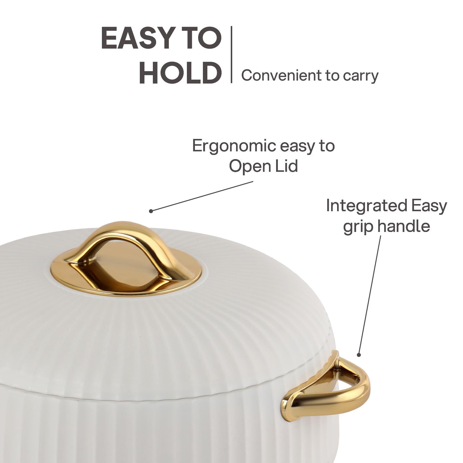 Aurum Insulated Casserole, 1500ml White / 1500ml