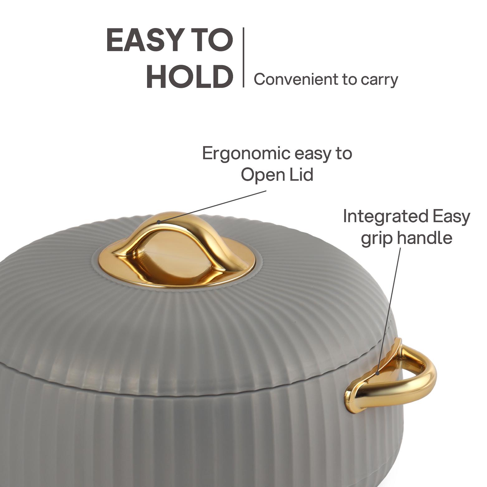 Aurum Insulated Casserole, 1500ml Grey / 1500ml