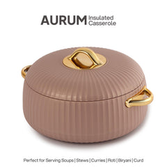 Aurum Insulated Casserole, 1500ml Beige / 1500ml
