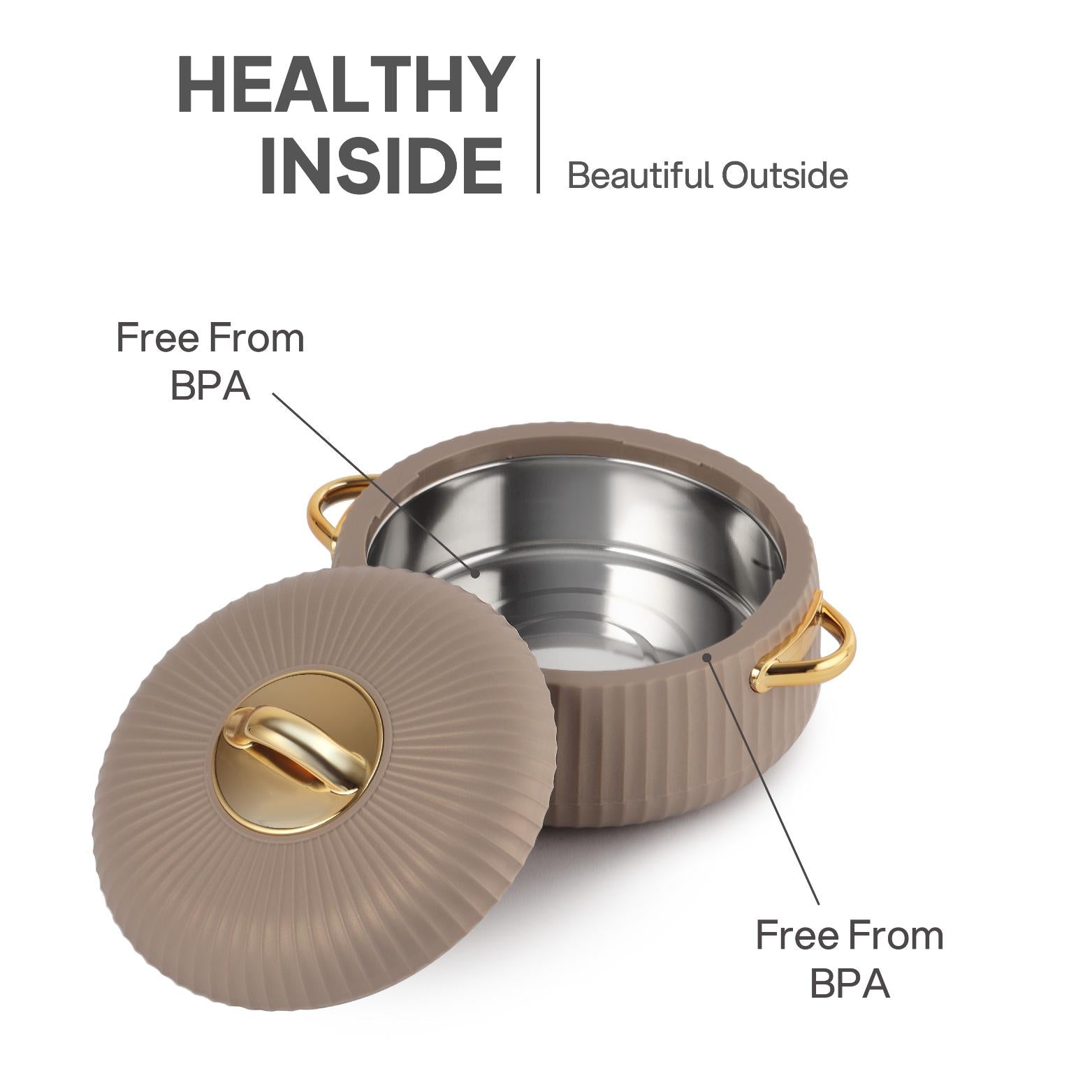 Aurum Insulated Casserole, 1500ml Brown / 1500ml