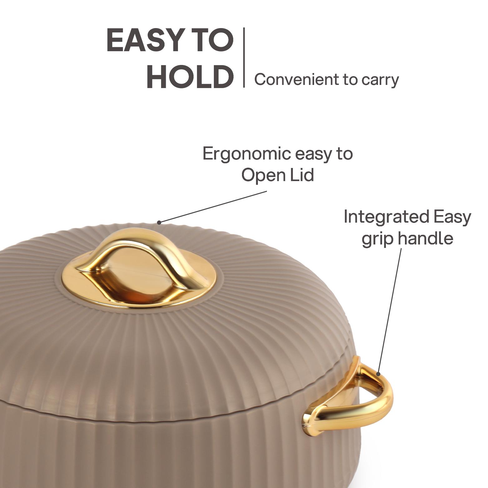 Aurum Insulated Casserole, Set of 3, 1000ml+1000ml+1500ml Brown / 1000ml+1000ml+1500ml